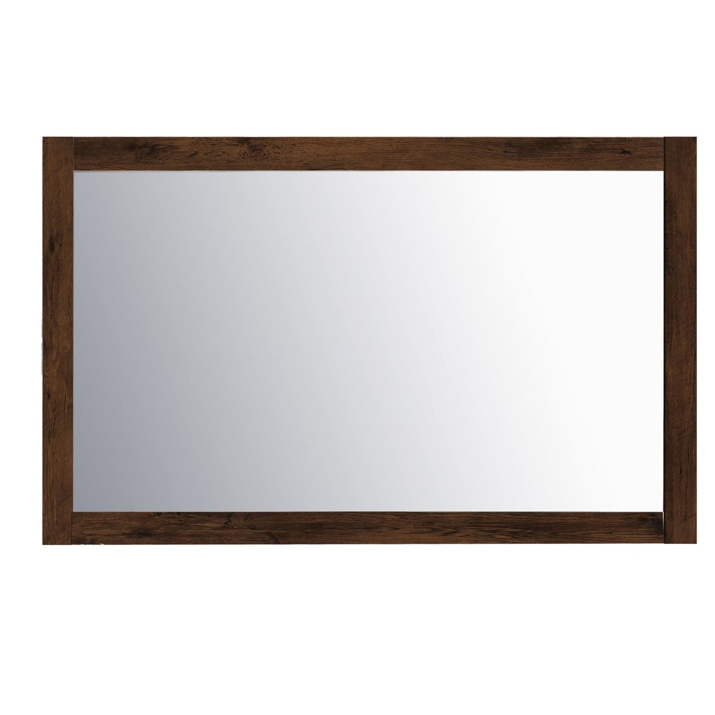 Eviva Sun 42" x 30" Rosewood Framed Bathroom Wall-Mounted Mirror