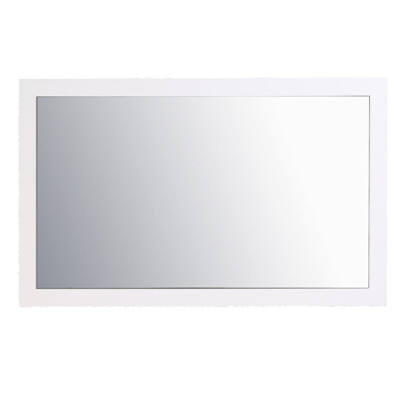 Eviva Sun 48" x 30" Glossy White Framed Bathroom Wall-Mounted Mirror
