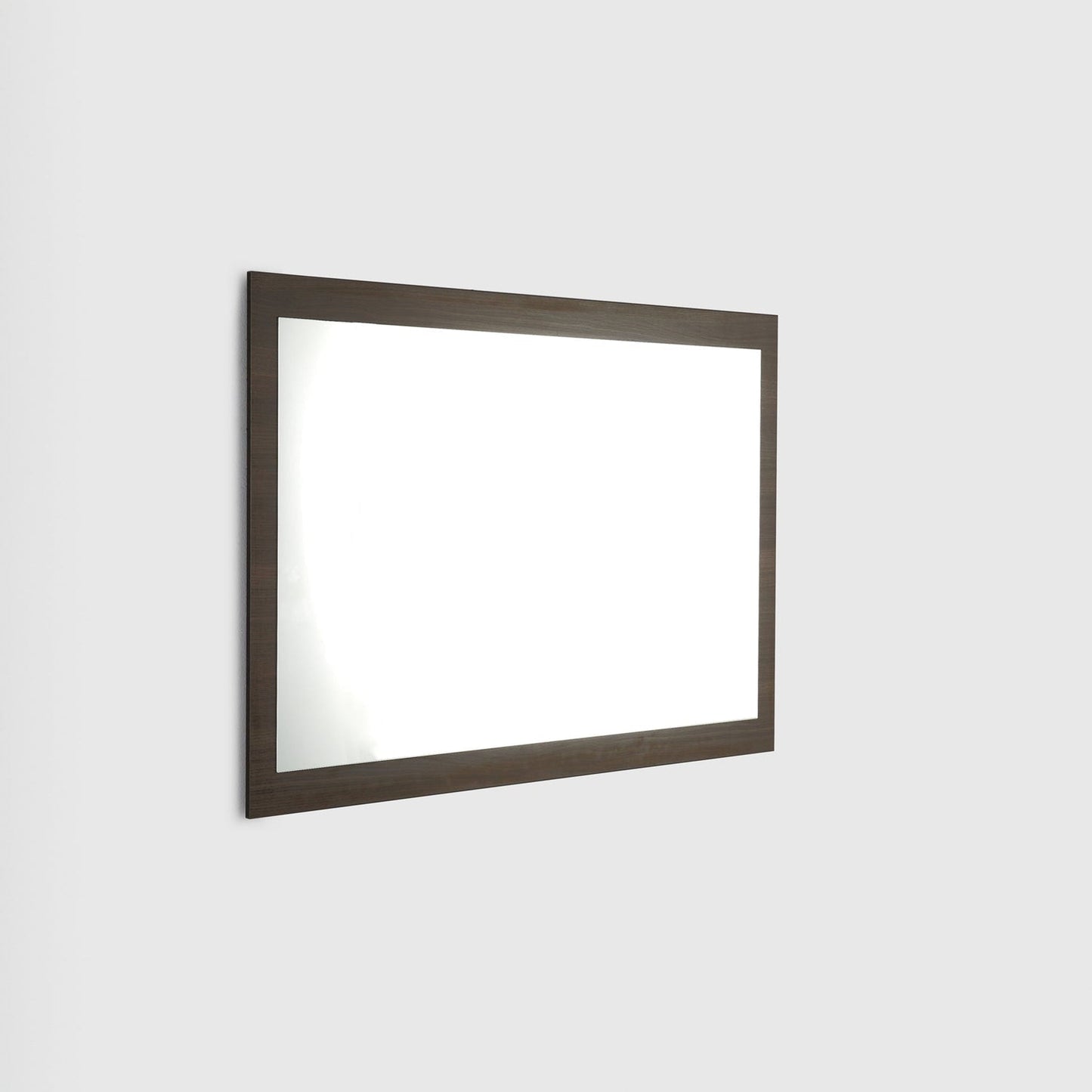 Eviva Sun 48" x 30" Gray Oak Framed Bathroom Wall-Mounted Mirror