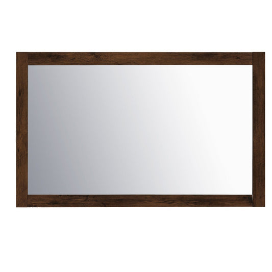 Eviva Sun 48" x 30" Rosewood Framed Bathroom Wall-Mounted Mirror