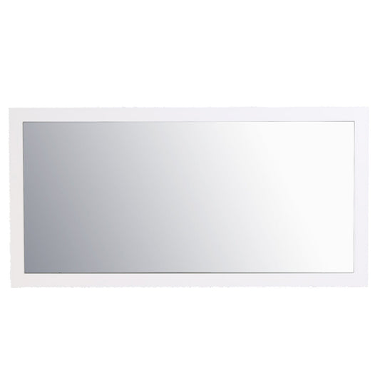 Eviva Sun 60" x 30" Glossy White Framed Bathroom Wall-Mounted Mirror