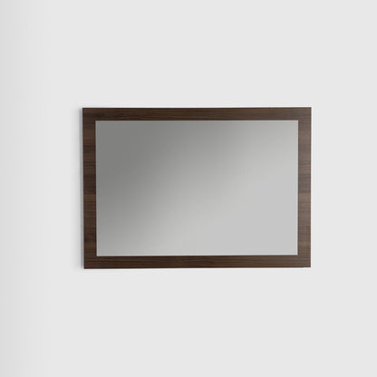 Eviva Sun 60" x 30" Gray Oak Framed Bathroom Wall-Mounted Mirror