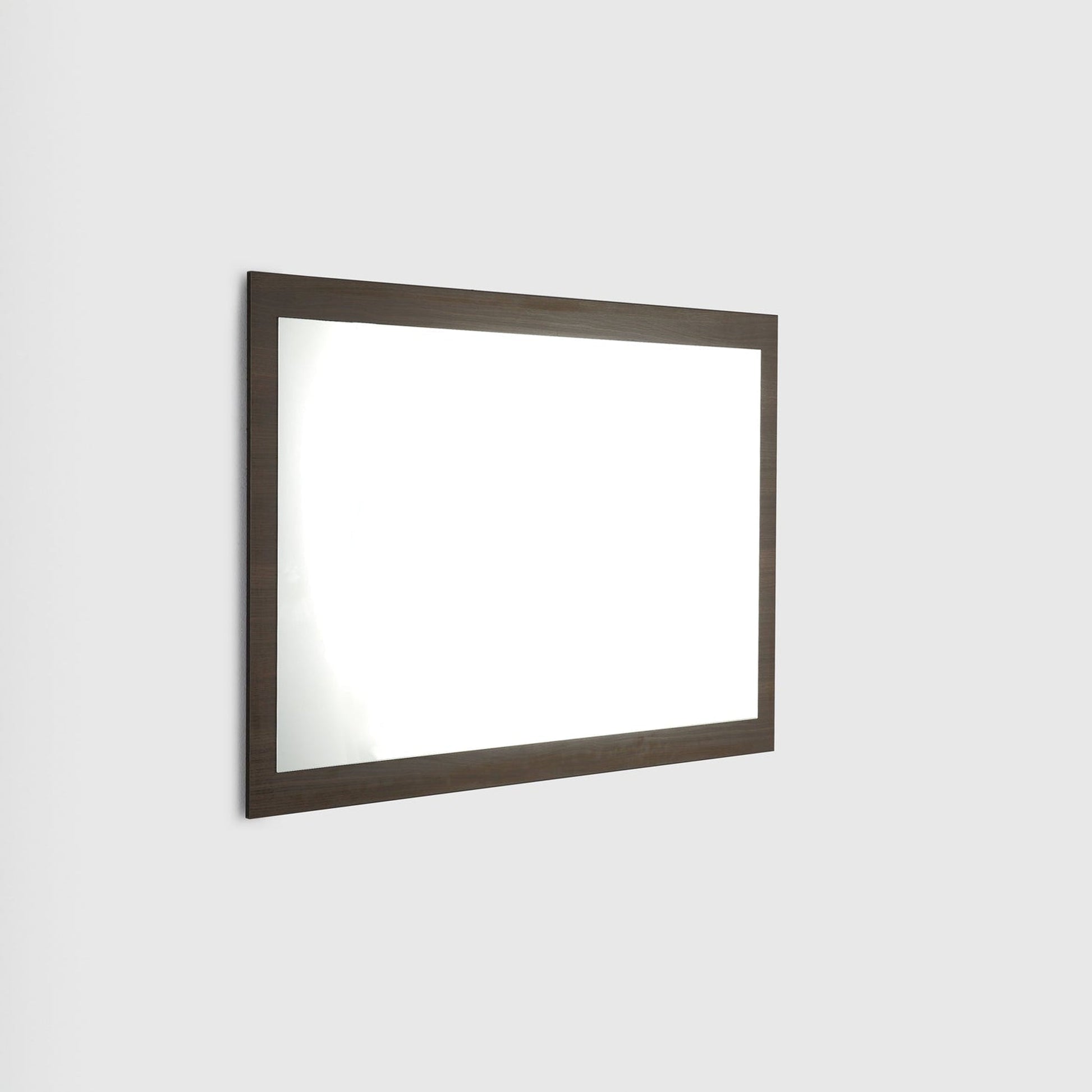 Eviva Sun 60" x 30" Gray Oak Framed Bathroom Wall-Mounted Mirror