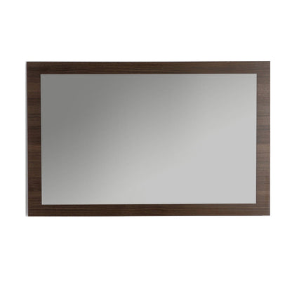 Eviva Sun 60" x 30" Gray Oak Framed Bathroom Wall-Mounted Mirror