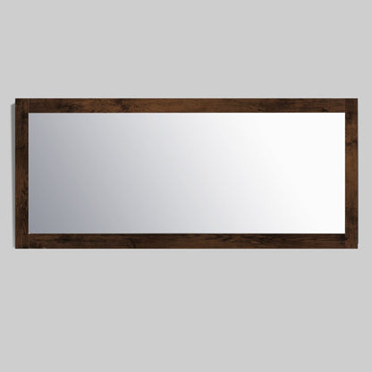 Eviva Sun 72" x 30" Rosewood Framed Bathroom Wall-Mounted Mirror