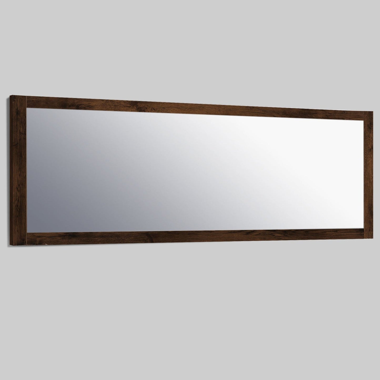 Eviva Sun 72" x 30" Rosewood Framed Bathroom Wall-Mounted Mirror