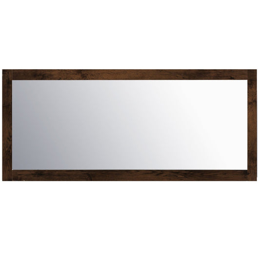Eviva Sun 72" x 30" Rosewood Framed Bathroom Wall-Mounted Mirror