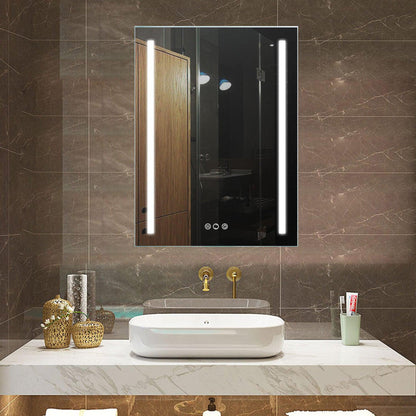 ExBrite Second Generation 24" x 32" Frameless LED Super Slim Bathroom Vanity Mirror With Night Light, Anti Fog, Dimmer, Touch Button and Waterproof IP44