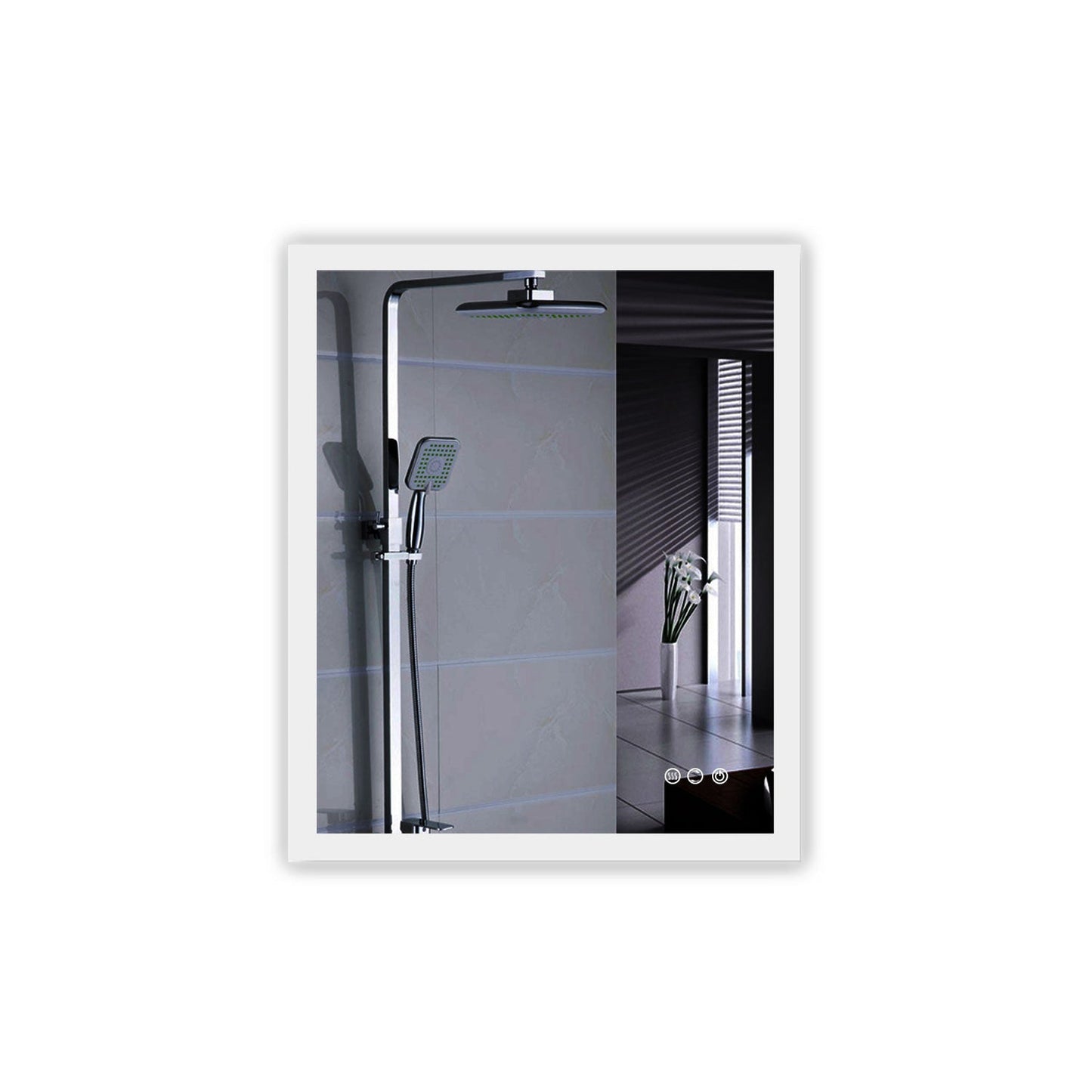 ExBrite Second Generation 30" x 36" Frameless LED Backlit Super Slim Bathroom Vanity Mirror With Night Light, Anti Fog, Dimmer, Touch Button and Waterproof IP44