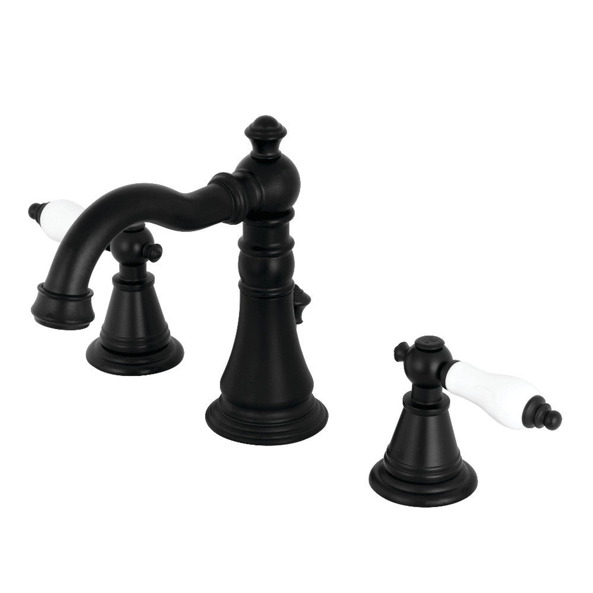 Fauceture FSC1970PL English Classic Widespread Bathroom Faucet, Matte Black