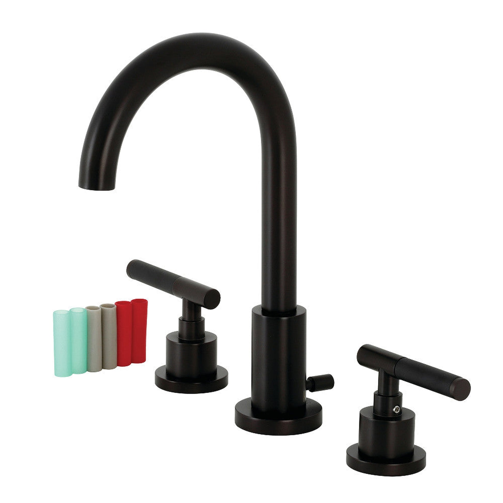 Fauceture FSC8925CKL Kaiser Widespread Bathroom Faucet with Brass Pop-Up, Oil Rubbed Bronze