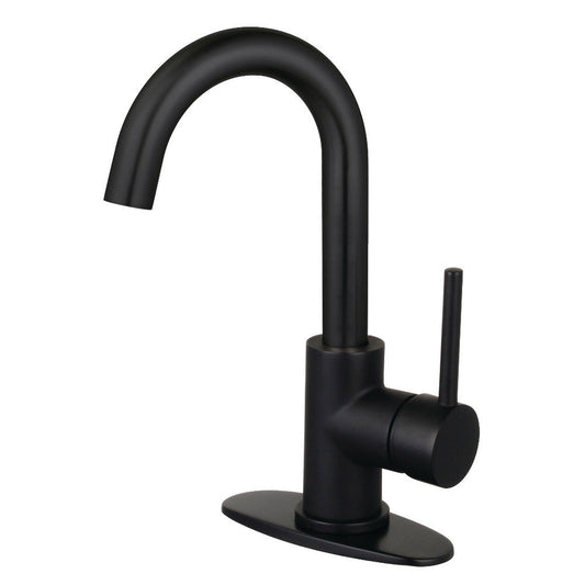 Fauceture LS8430DL Concord Single-Handle Bathroom Faucet with Push Pop-Up, Matte Black