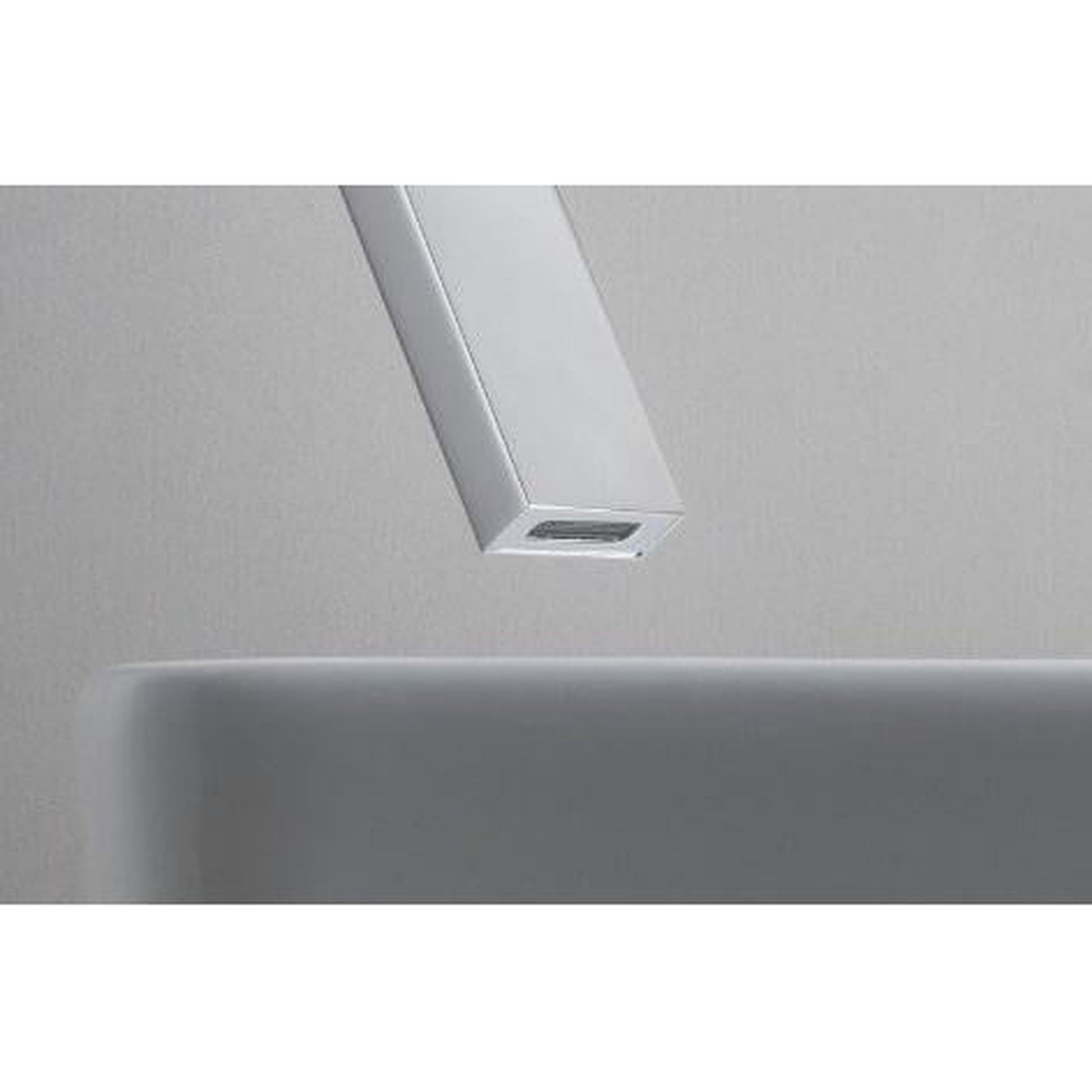 Flusso Faucets Infinity 34" Brushed Nickel PVD Solid Brass Wall-Mounted Bathroom Sink Faucet Spout With Hidden Aerator