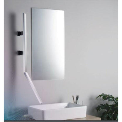 Flusso Faucets Infinity 34" Brushed Nickel PVD Solid Brass Wall-Mounted Bathroom Sink Faucet With Handle and Hidden Aerator