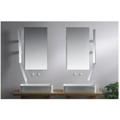 Flusso Faucets Infinity 34" Chrome Solid Brass Wall-Mounted Bathroom Sink Faucet Spout With Hidden Aerator