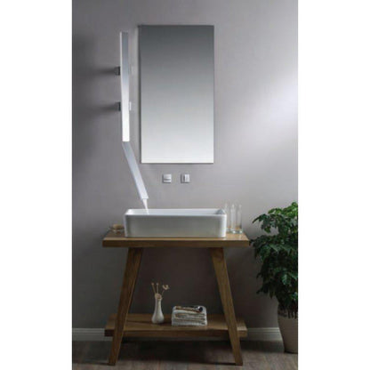 Flusso Faucets Infinity 34" Chrome Solid Brass Wall-Mounted Bathroom Sink Faucet With Handle and Hidden Aerator