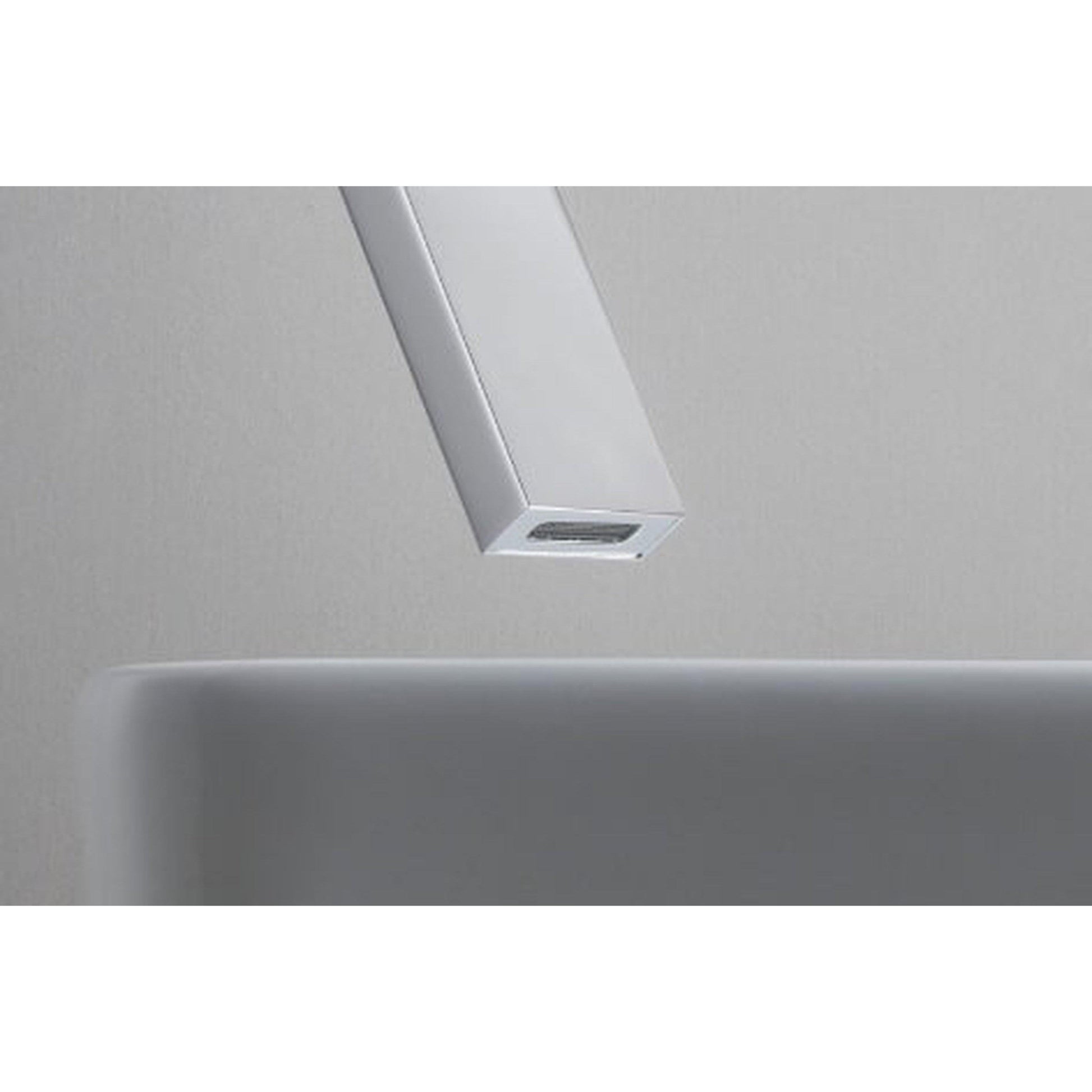 Flusso Faucets Infinity 34" Chrome Solid Brass Wall-Mounted Bathroom Sink Faucet With Handle and Hidden Aerator