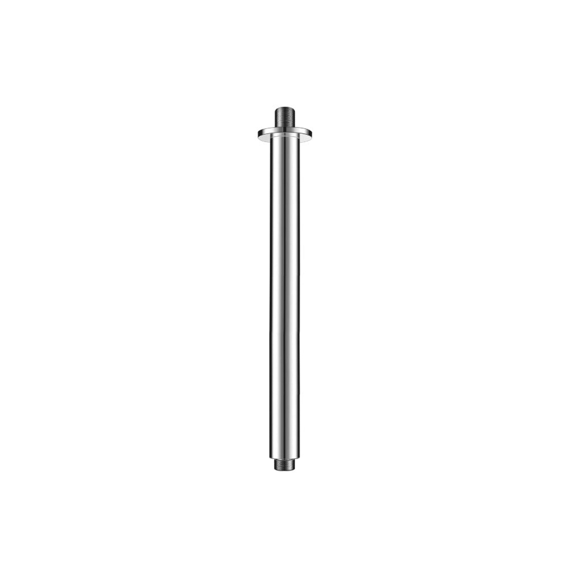 Flusso Faucets Serie 100 12" Satin Brass PVD Solid Brass Ceiling-Mounted Shower Arm With Adjustable Sliding Flange