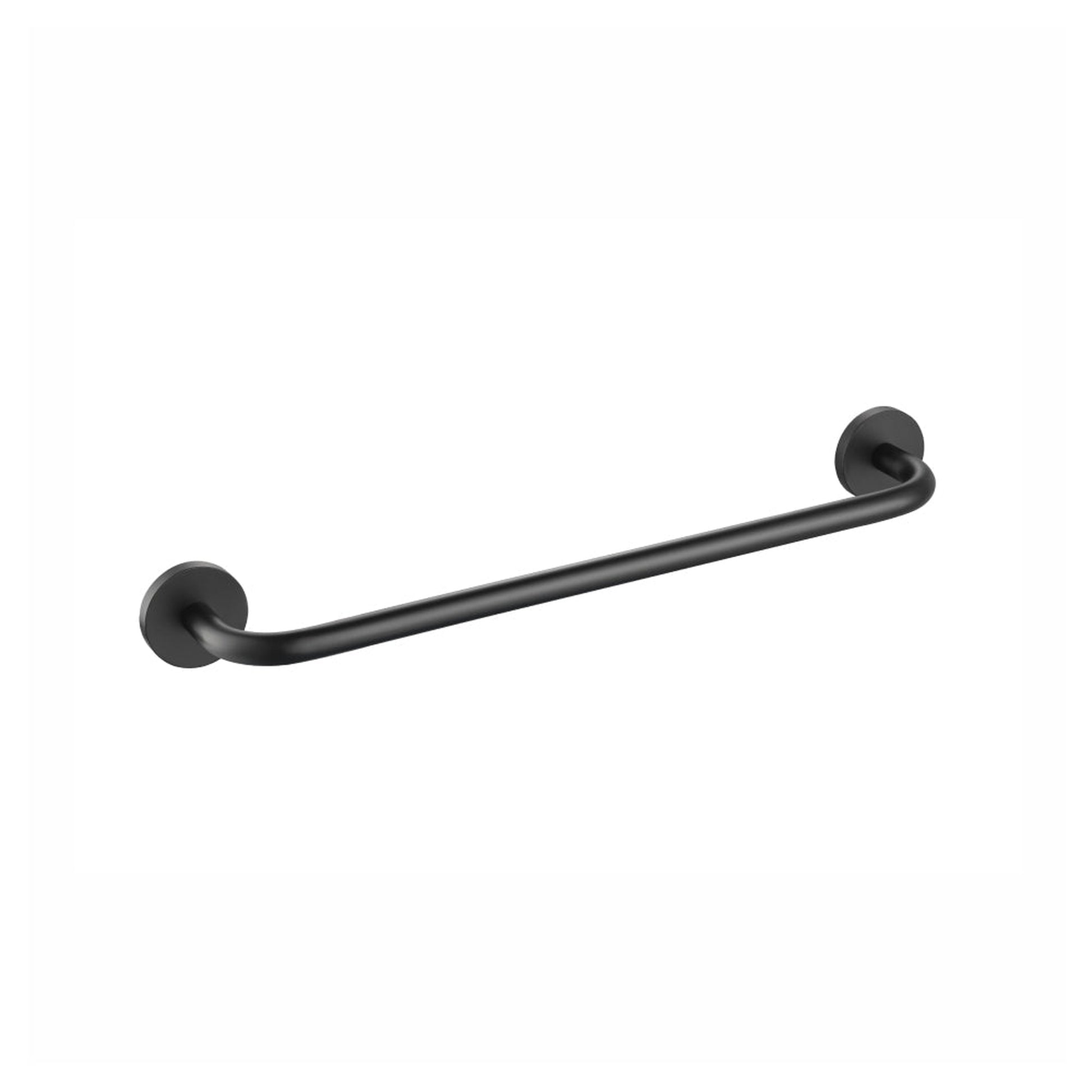 Flusso Faucets Serie 100 18" Matte Black Solid Brass Wall-Mounted Bathroom Towel Bar