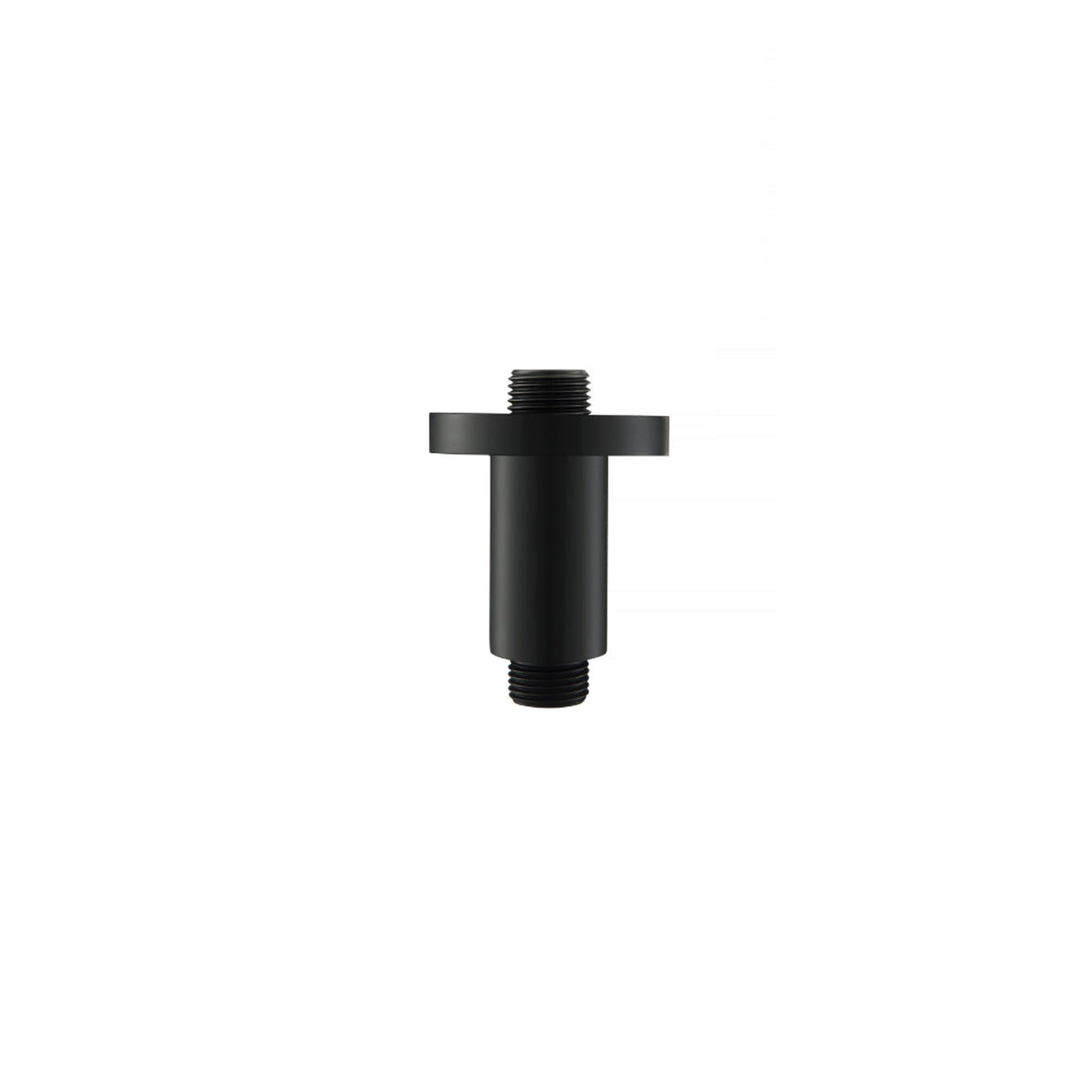 Flusso Faucets Serie 100 2" Matte Black Solid Brass Ceiling-Mounted Shower Arm With Adjustable Sliding Flange
