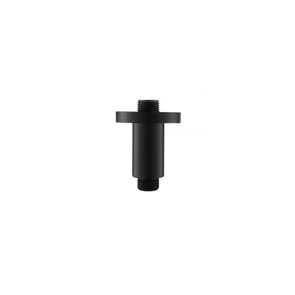 Flusso Faucets Serie 100 2" Matte Black Solid Brass Ceiling-Mounted Shower Arm With Adjustable Sliding Flange