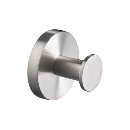 Flusso Faucets Serie 100 3" Brushed Nickel PVD Solid Brass Wall-Mounted Bathroom Towel and Robe Hook