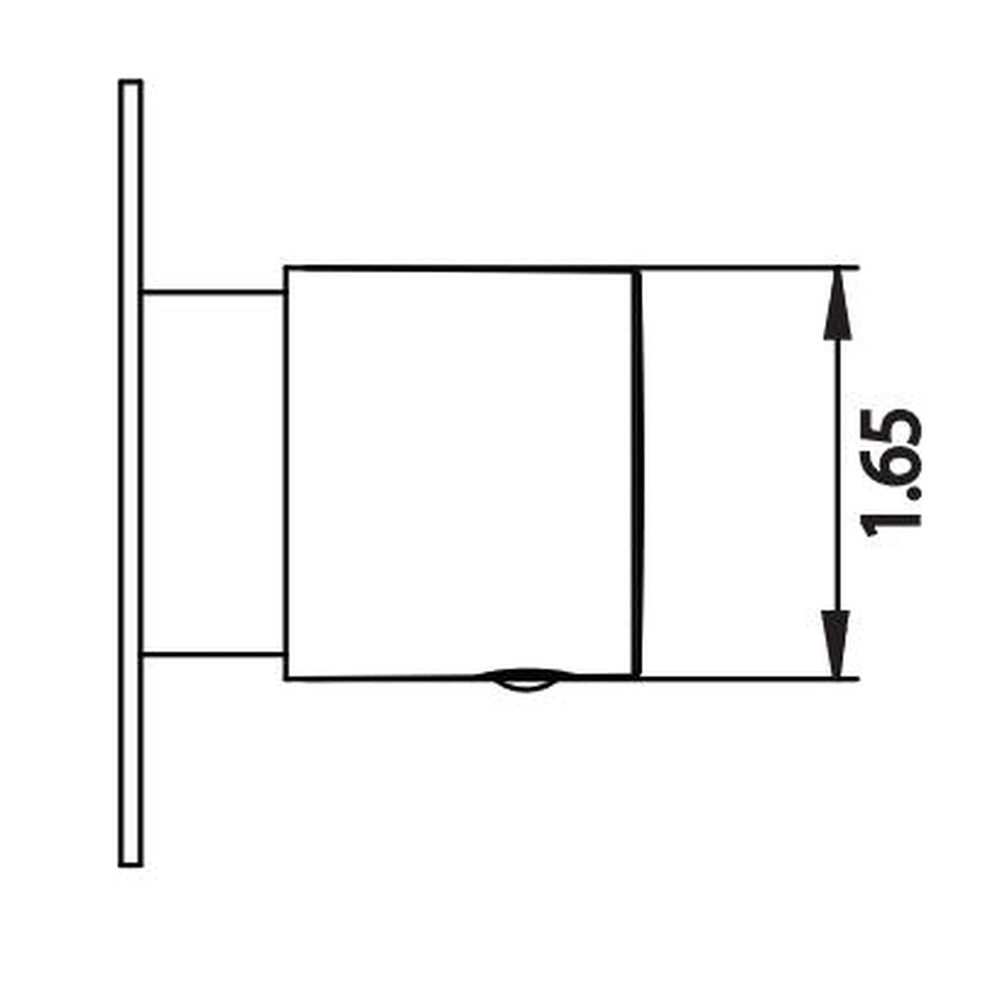 Flusso Faucets Serie 100 3" Chrome Wall Mounted Shower Faucet Trim With 0.75" Single-Output NPT Female Connection Volume Control Valve