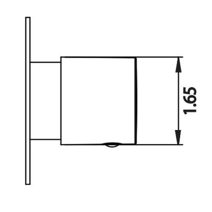 Flusso Faucets Serie 100 3" Chrome Wall Mounted Shower Faucet Trim With 0.75" Single-Output NPT Female Connection Volume Control Valve