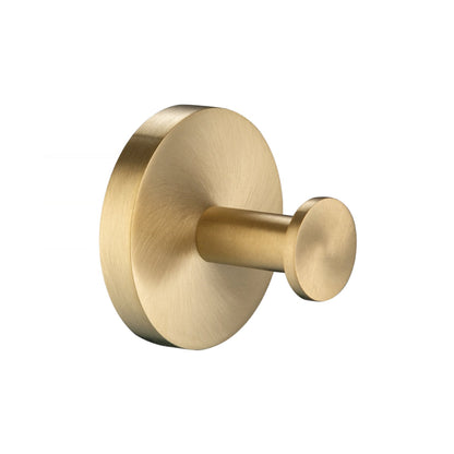 Flusso Faucets Serie 100 3" Satin Brass PVD Solid Brass Wall-Mounted Bathroom Towel and Robe Hook