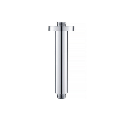 Flusso Faucets Serie 100 6" Chrome Solid Brass Ceiling-Mounted Shower Arm With Adjustable Sliding Flange