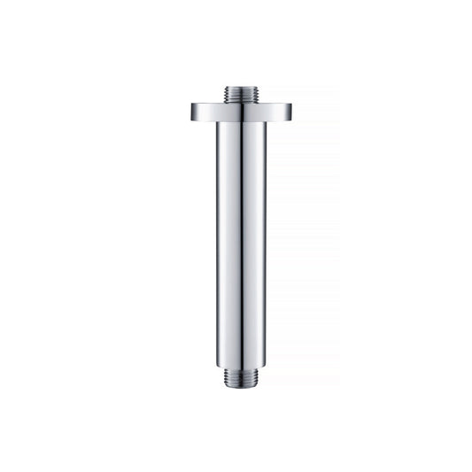 Flusso Faucets Serie 100 6" Chrome Solid Brass Ceiling-Mounted Shower Arm With Adjustable Sliding Flange