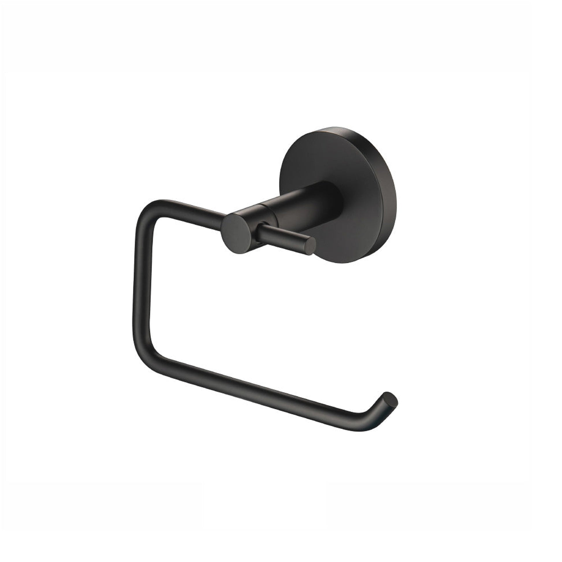 Flusso Faucets Serie 100 6" Matte Black Solid Brass Wall-Mounted Toilet Paper Holder