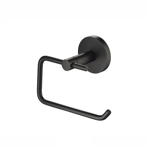 Flusso Faucets Serie 100 6" Matte Black Solid Brass Wall-Mounted Toilet Paper Holder