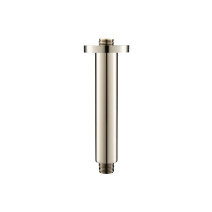 Flusso Faucets Serie 100 6" Satin Brass PVD Solid Brass Ceiling-Mounted Shower Arm With Adjustable Sliding Flange