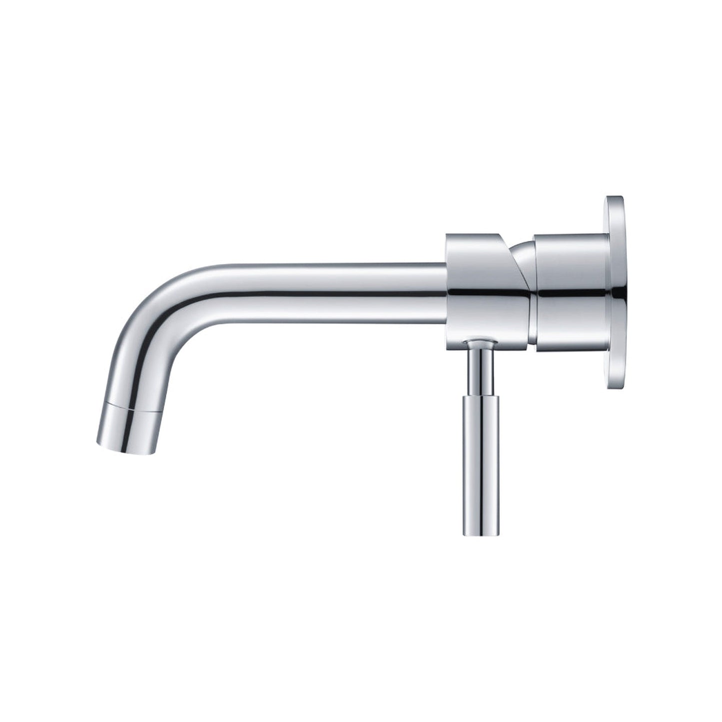 Flusso Faucets Serie 100 6" Two-Hole Brushed Nickel PVD Wall-Mounted Bathroom Sink Faucet With Rough-In Valve