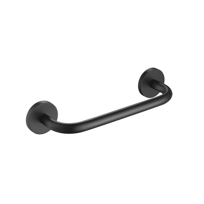 Flusso Faucets Serie 100 7" Mini Matte Black Solid Brass Wall-Mounted Bathroom Towel Bar