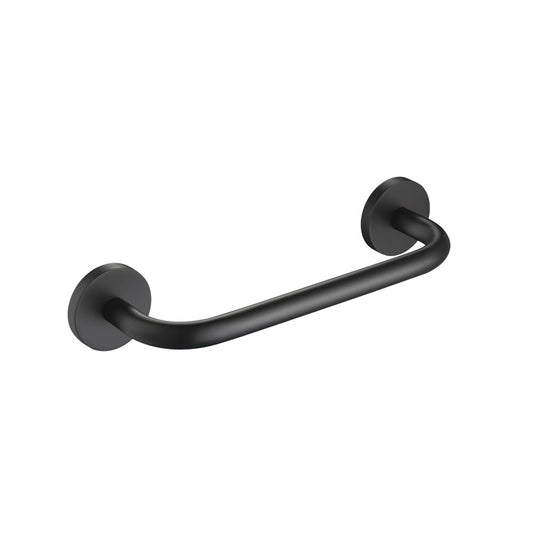 Flusso Faucets Serie 100 7" Mini Matte Black Solid Brass Wall-Mounted Bathroom Towel Bar