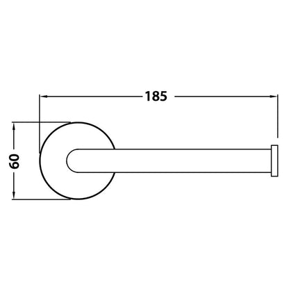 Flusso Faucets Serie 100 7" Mini Satin Brass PVD Solid Brass Wall-Mounted Bathroom Towel Bar