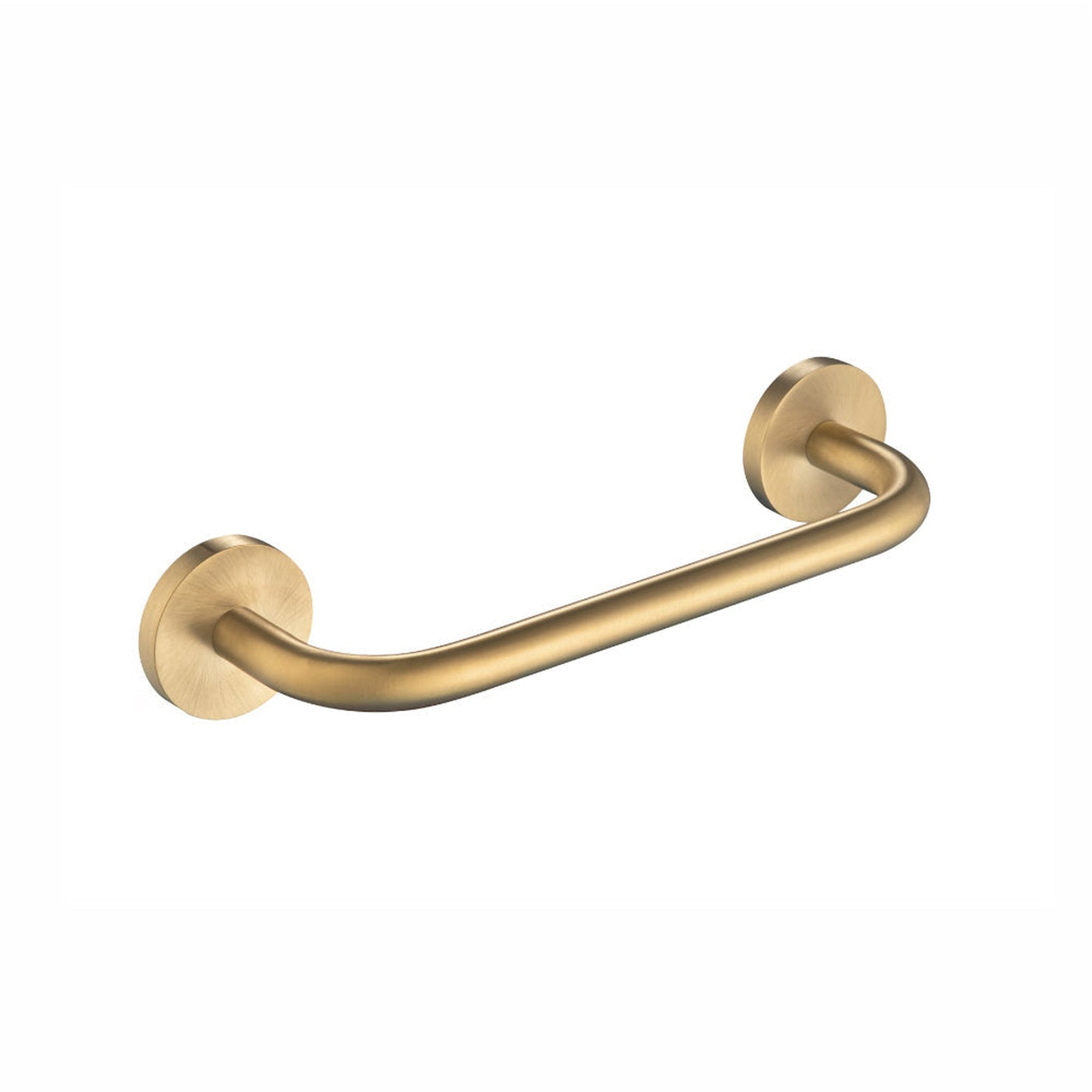 Flusso Faucets Serie 100 7" Mini Satin Brass PVD Solid Brass Wall-Mounted Bathroom Towel Bar