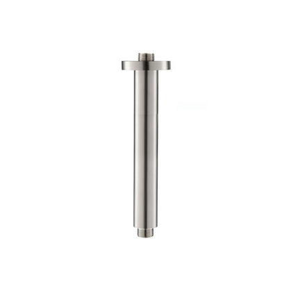 Flusso Faucets Serie 100 8" Brushed Nickel PVD Solid Brass Ceiling-Mounted Shower Arm With Adjustable Sliding Flange