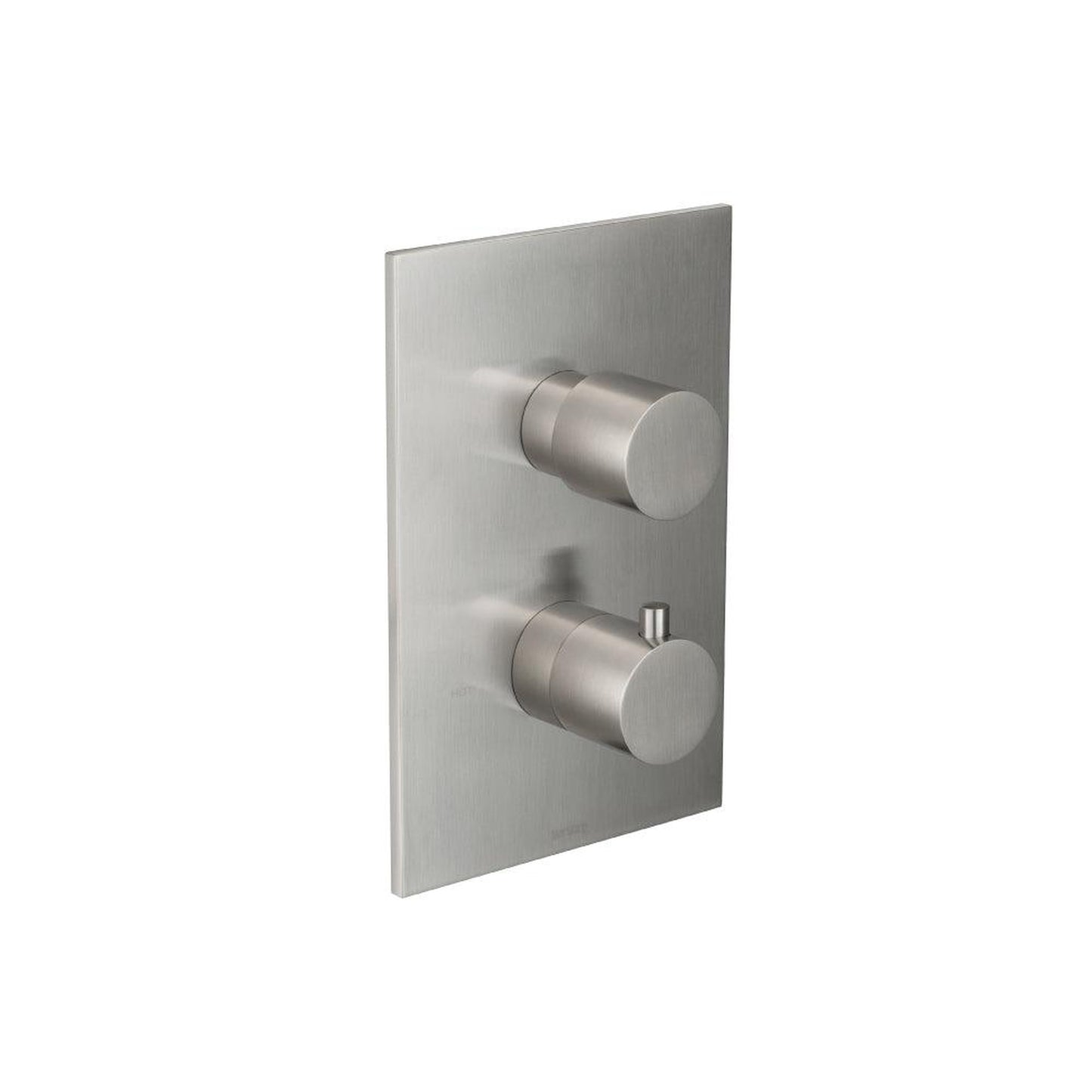 Flusso Faucets Serie 100 8" Brushed Nickel PVD Two-Handle Thermostatic Shower Trim