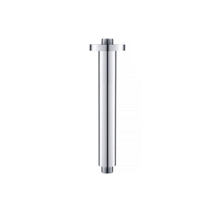 Flusso Faucets Serie 100 8" Chrome Solid Brass Ceiling-Mounted Shower Arm With Adjustable Sliding Flange