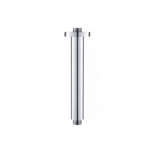 Flusso Faucets Serie 100 8" Chrome Solid Brass Ceiling-Mounted Shower Arm With Adjustable Sliding Flange