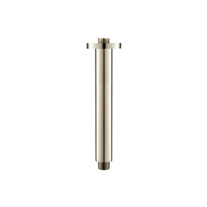 Flusso Faucets Serie 100 8" Polished Nickel PVD Solid Brass Ceiling-Mounted Shower Arm With Adjustable Sliding Flange