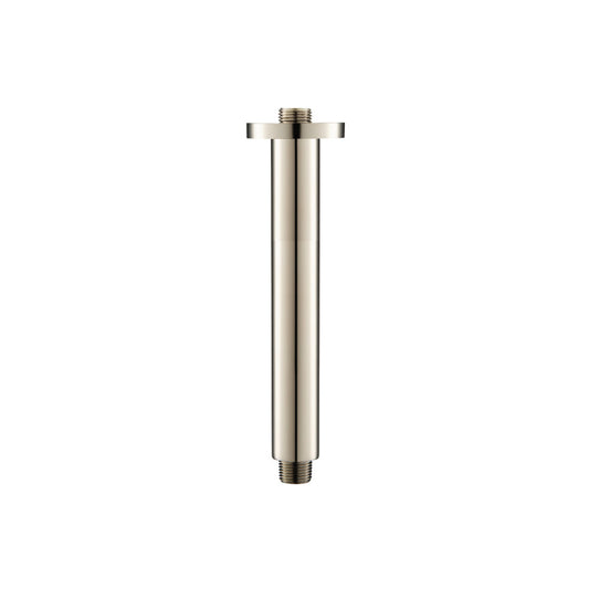 Flusso Faucets Serie 100 8" Satin Brass PVD Solid Brass Ceiling-Mounted Shower Arm With Adjustable Sliding Flange
