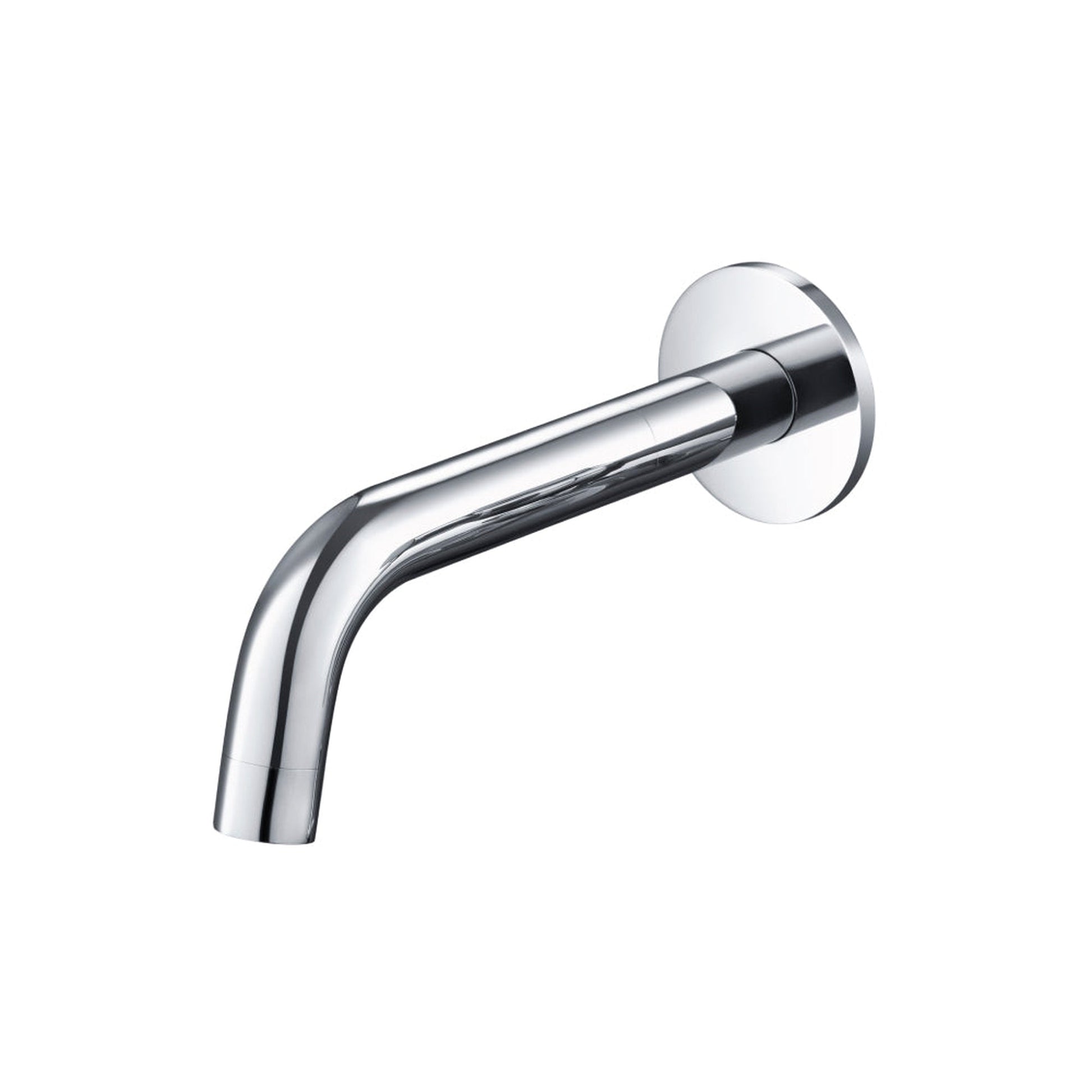 Flusso Faucets Serie 100 8" Single-Hole Matte Black Solid Brass Wall-Mounted Non-Diverting Bathtub Spout