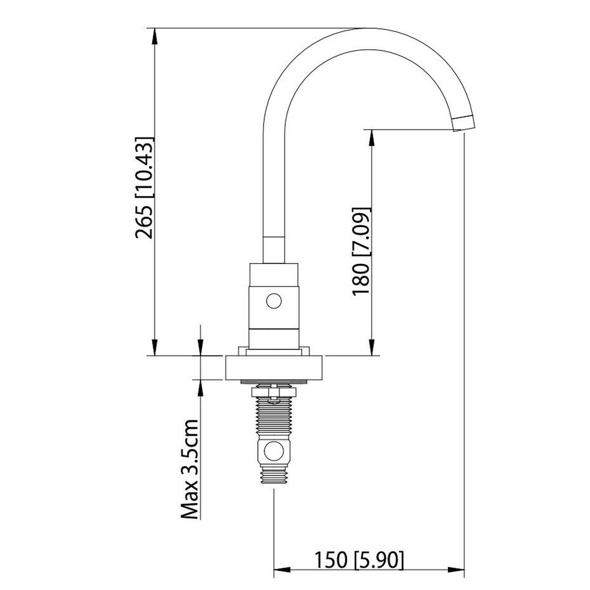Flusso Faucets Serie 100 8" Three-Hole Chrome Solid Brass Deck-Mounted Widespread Bathroom Sink Faucet With Overflow Pop-Up Drain