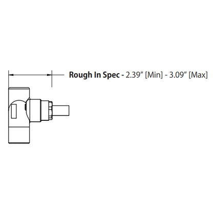 Flusso Faucets Serie 100 8" Three-Hole Satin Brass PVD Wall-Mounted Bathtub Faucet With 0.50" Rough-In Valve
