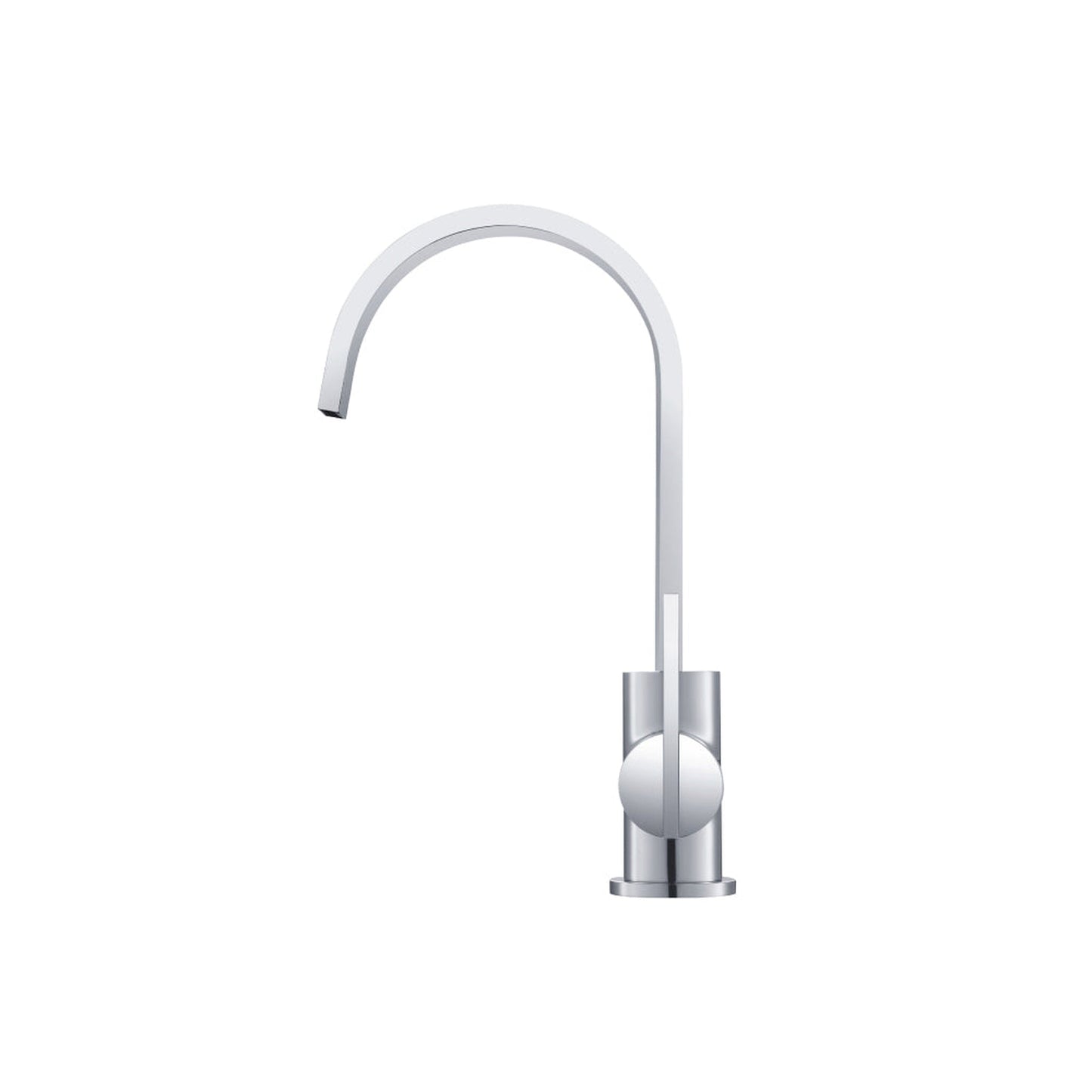 Flusso Faucets Serie 145 10" Single-Hole Chrome Solid Brass Deck-Mounted Sink Faucet With Swivel Spout