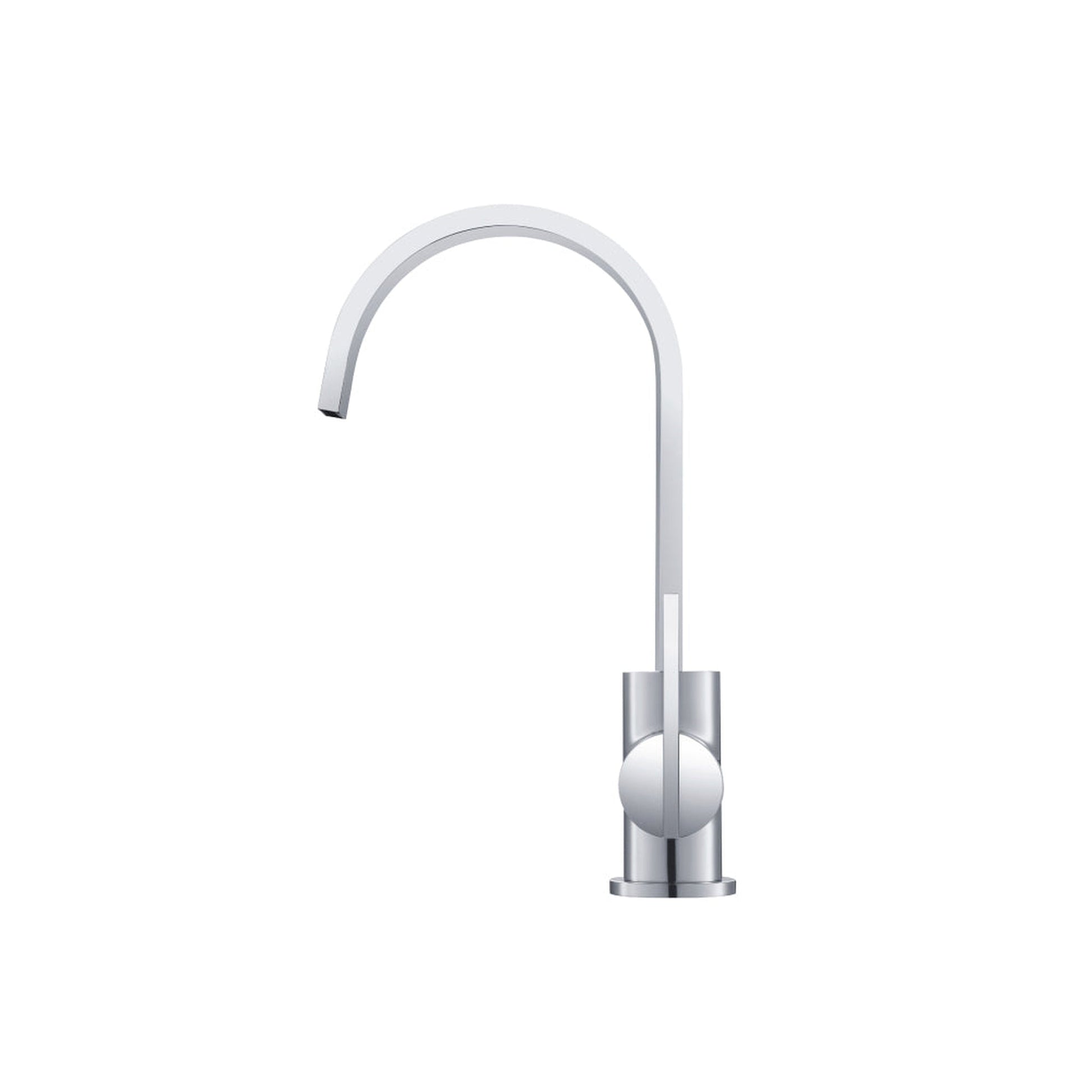 Flusso Faucets Serie 145 10" Single-Hole Chrome Solid Brass Deck-Mounted Sink Faucet With Swivel Spout